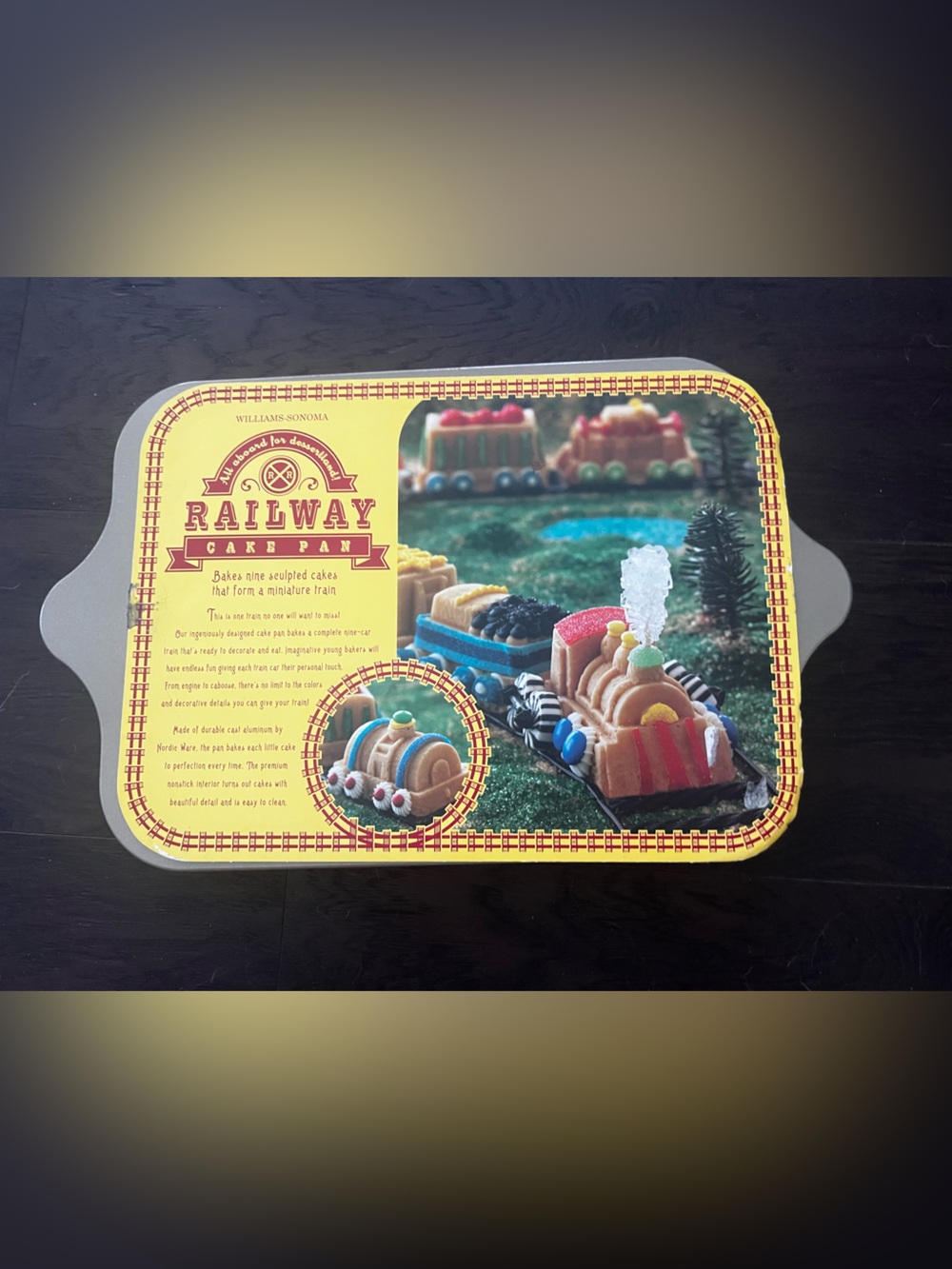 Williams Sonoma Yellow Railway Cake Pan Tin